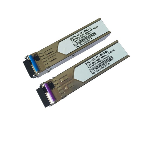 SFP Transceiver pack 1Gb/s single mode LC BiDi 20km (pair 1310/1490)