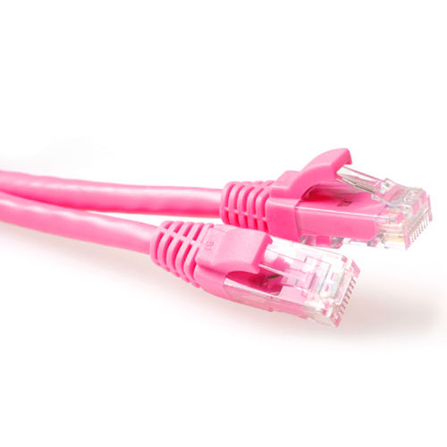 Patchkabel UTP Cat.6 snagless, roze